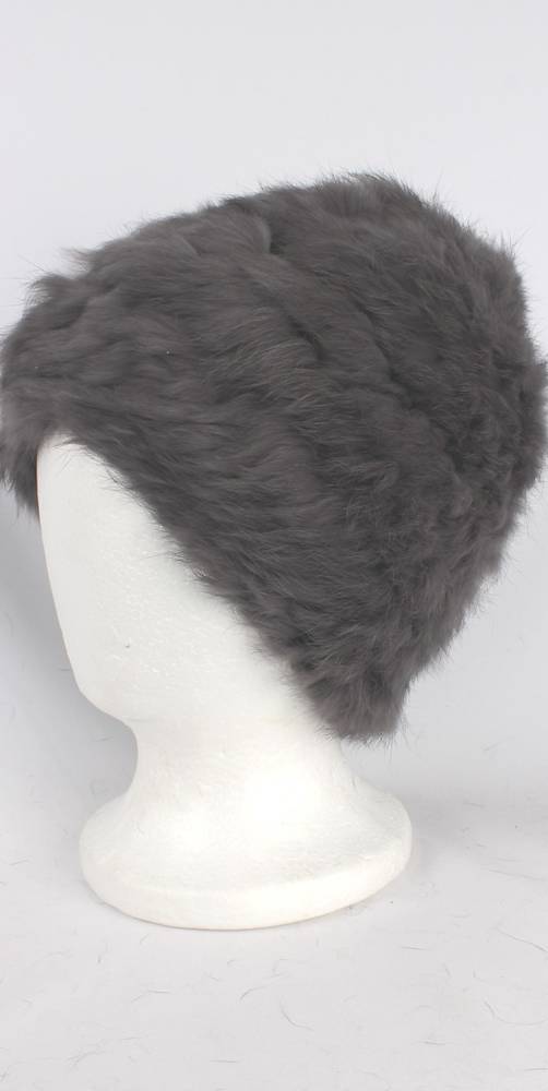 Warm winter fur beanie grey Style: HS4420 GRY